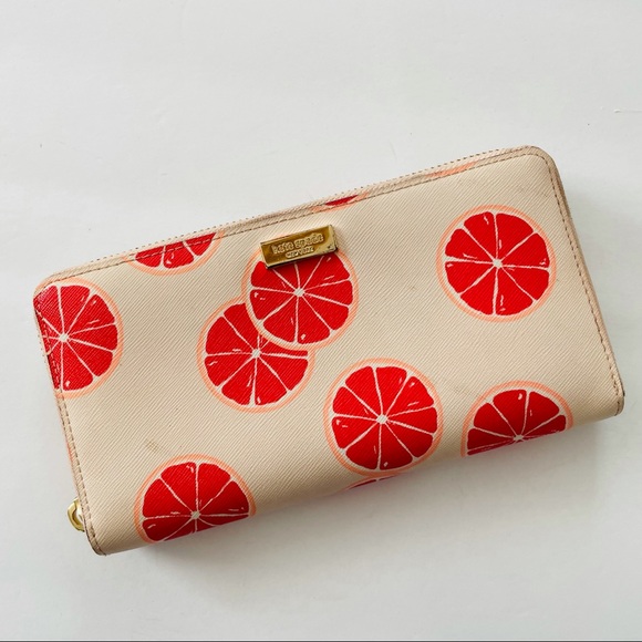kate spade Bags Kate Spade Fruit Print Full Zip Wallet Poshmark